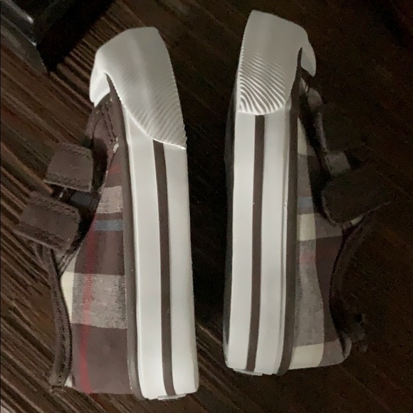 GYMBOREE Infant Plaid Velcro Sneaker - Brown - Picture 2 of 12